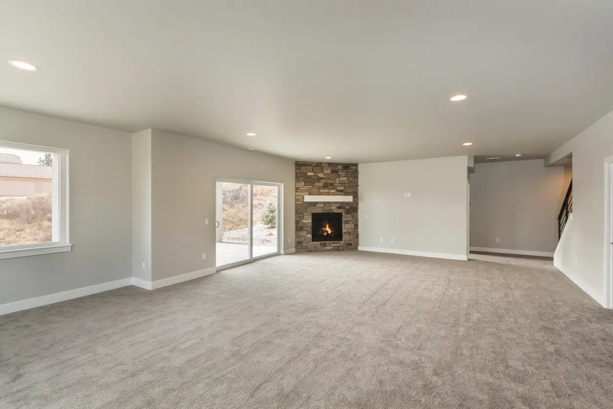 Basement with fireplace CO