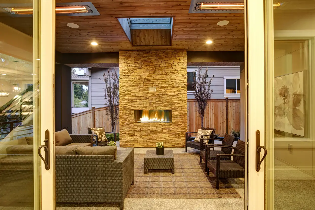 outdoor fireplace area Build Gator Home Remodel