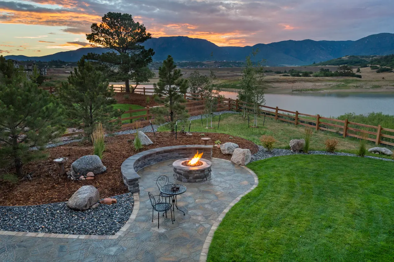 outdoor fireplace patio area gator home remodel